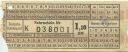 Deutsche Bundespost - Fahrschein 1,10 DM 1958