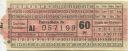 Deutsche Bundespost - Fahrschein 60Pf. 1957