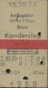 Ausflugsbillet Bern Kandersteg via Thun und zurück - Fahrkarte 1973 Fr. 7.00
