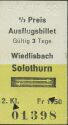 Wiedlisbach Solothurn und zurück - 1/2 Preis Fahrkarte1968 Fr. 1.50