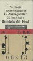 Ausflugsbillet Anschlussbillet - Grindelwald First und zurück - Fahrkarte 1980 Fr. 8.40