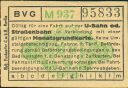 BVG - Gültig für eine Fahrt in Verbindung mit einer gültigen Monatsgrundkarte - Historischer Fahrschein