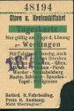 Historische Fahrkarte - Stern und Kreisschiffahrt - Tageskarte an Werktagen