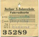 Berlin - Berliner S-Bahnverkehr - Fahrradkarte