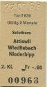 Solothurn - Attiswil - Wiedlisbach - Niederbipp - Fahrkarte