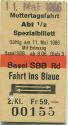Muttertagsfahrt - Fahrt ins Blaue - Spezialbillett mit Extrazug am 11. Mai 1986