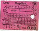 Kassel - Gepäck Fahrschein KVG - RM 0.50