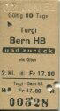 Turgi - Bern HB und zurück via Olten - 2. Klasse - Fahrkarte