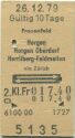 rauenfeld - Horgen oder Horgen Oberdorf oder Herrliberg-Feldmeilen - via Zürich und zurück - 2. Klasse - Fahrkarte