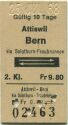 Attiswil - Bern via Solothurn-Fraubrunnen und zurück - 2. Klasse - Fahrkarte