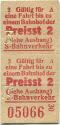 Berliner S- Bahn - Fahrschein Preisstufe 2