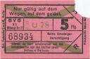 BVG - Fahrschein 5Pfg. 1939