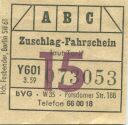 BVG - Berlin Potsdamer Str. 188 - Zuschlag-Fahrschein 1959