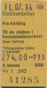 Dobbeltbillet Fra Kolding - Til en station i hovedstadsomradet - Over Nyborg - Fahrkarte