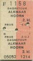 Dagretour Alkmaar Hoorn - Fahrkarte