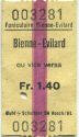 Funiculaire Bienne-Evilard - Billet