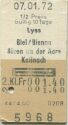 Lyss - Biel oder Büren an der Aare oder Kallnach und zurück - 1/2Preis Fahrkarte