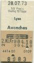 Lyss - Avenches und zurück - Fahrkarte