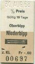 Oberbipp - Niederbipp und zurück - 1/2 Preis Fahrkarte