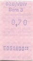 SZB/VBW Solothurn-Zollikofen-Bern-Bahn - Fahrschein