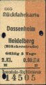 OEG Oberrheinischen Eisenbahn-Gesellschaft AG - Rückfahrkarte
