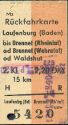 Fahrkarte - Laufenburg bis Brennet (Rheintal)