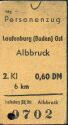 Laufenburg (Baden) Ost - Albbruck - Fahrkarte