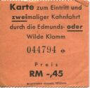 Edmunds- oder Wilde Klamm - Karte zum Eintritt und zweimaliger Kahnfahrt - Fahrschein