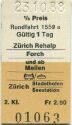 Rundfahrt 1559a Zürich Rehalp Forch und ab Meilen - Fahrkarte