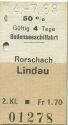 Bodenseeschiffahrt - Rorschach - Lindau - Fahrkarte