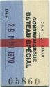 C.G.N. Lac Leman Contremarque Bateau Special 1970 - Fahrkarte