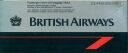 Alter Fahrschein - Flugticket - British Airways 1992