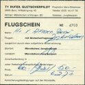 Alter Fahrschein - Flugticket - Ty Rufer Gletscherpilot Flughafen Bern-Belpmoos