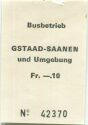 Busbetrieb Gstaad-Saanen und Umgebung - Fahrschein