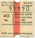 Davos - Autobus Davos Dorf-Platz oder Davos Platz-Dorf - Fahrschein