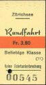 Zürichsee Rundfahrt - Fahrkarte 1966