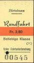 Zürichsee Rundfahrt - Fahrkarte 1966