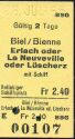 Fahrkarte - BSG - Bielersee-Schiffahrts-Gesellschaft