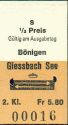 Bönigen - Giessbach See und zurück - Fahrkarte 1989