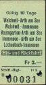 Schiff Rigi - Walchwil Lothenbach - Hin- und Rückfahrt - Fahrkarte