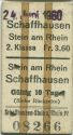 Schaffhausen Stein am Rhein Fahrkarte 1960