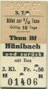 Fahrkarte - S.T.I.  Thun Bf Hünibach