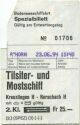 Fahrkarte - Bodenseeschiffahrt - Spezialbillett Tilsiter- und Mostschiff