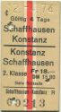 Schaffhausen Konstanz - Fahrkarte 1974