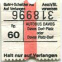 Davos - Autobus Davos Dorf-Platz oder Davos Platz-Dorf - Fahrschein