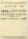 S.A.R.O. Societa Automobilistica SPA Roma Ovest - Aeroporto - Flughafenzubringer - Fahrschein