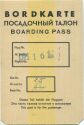 Bordkarte - Boarding Pass - Deutsche Lufthansa DDR 1962