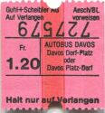 Davos - Autobus Davos Dorf-Platz oder Davos Platz-Dorf - Fahrschein