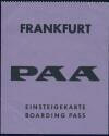 Boarding Pass - PAA - PAN AM