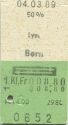 Lyss - Bern und zurück - 1. Klasse 1/2 Preis Fr. 8.80 - Fahrkarte